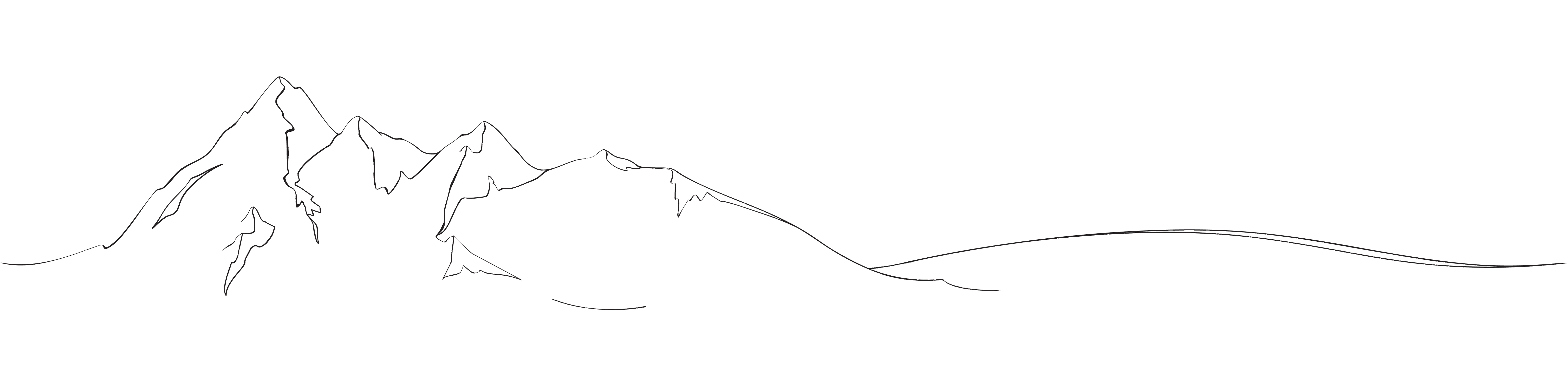 Bergpraesenz Webdesign gezeichnete Bergkette